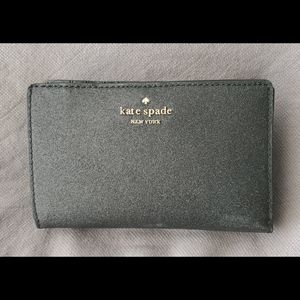 Kate Spade Black Sparkle Wallet EUC